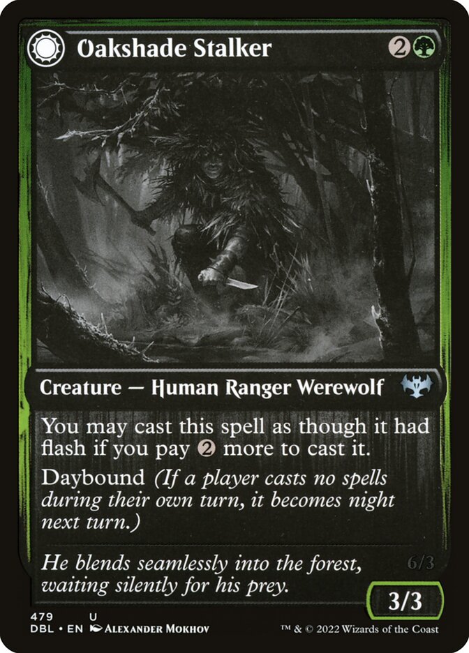 Oakshade Stalker // Moonlit Ambusher card image