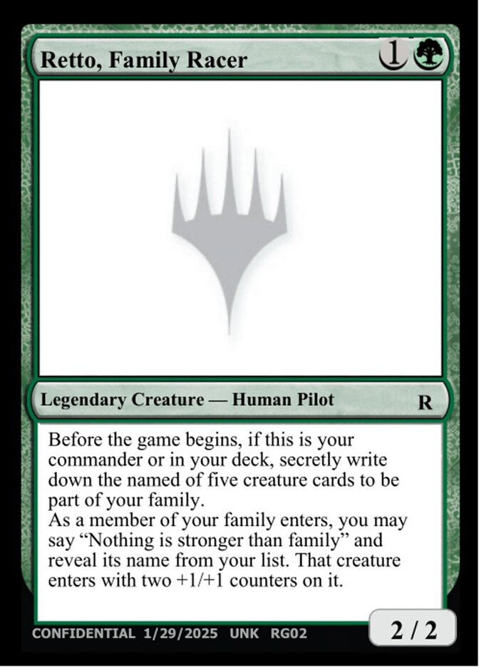 Retto, Family Racer card image