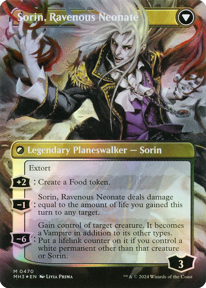Sorin of House Markov // Sorin, Ravenous Neonate card image