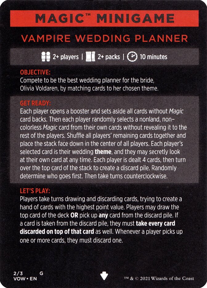 Vampire Wedding Planner // Vampire Wedding Planner (cont'd) card image