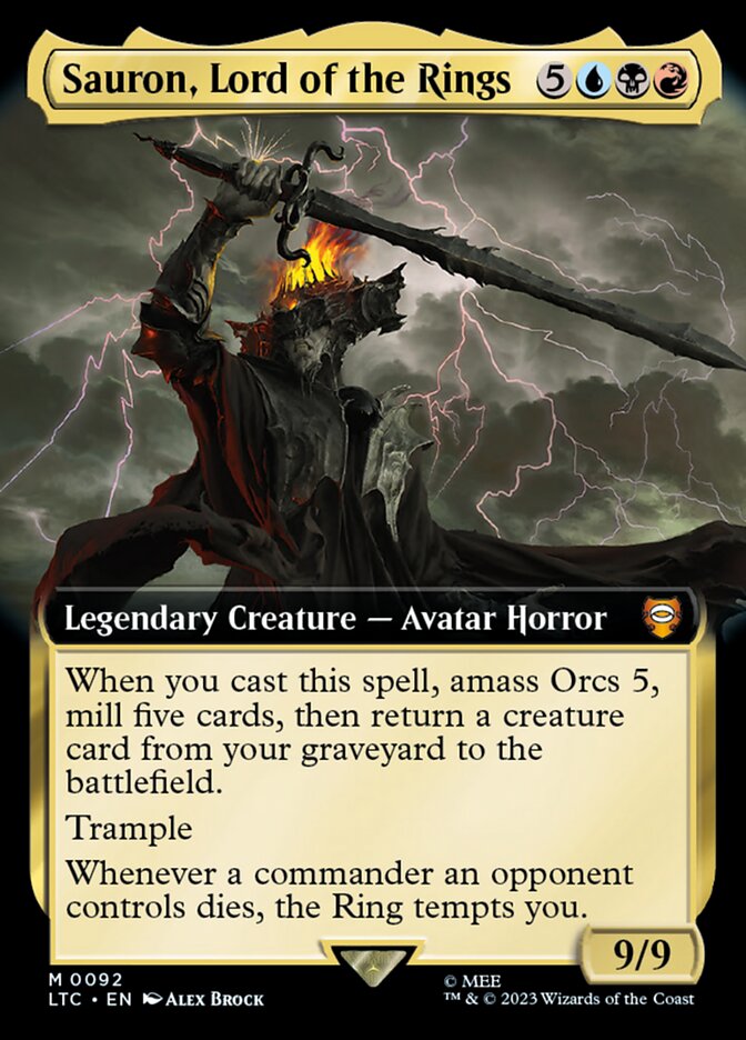 Sauron, Lord of the Rings card image