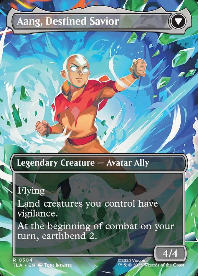 Aang, at the Crossroads // Aang, Destined Savior card image
