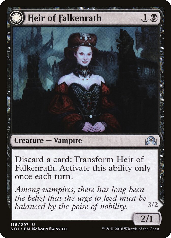 Heir of Falkenrath // Heir to the Night card image