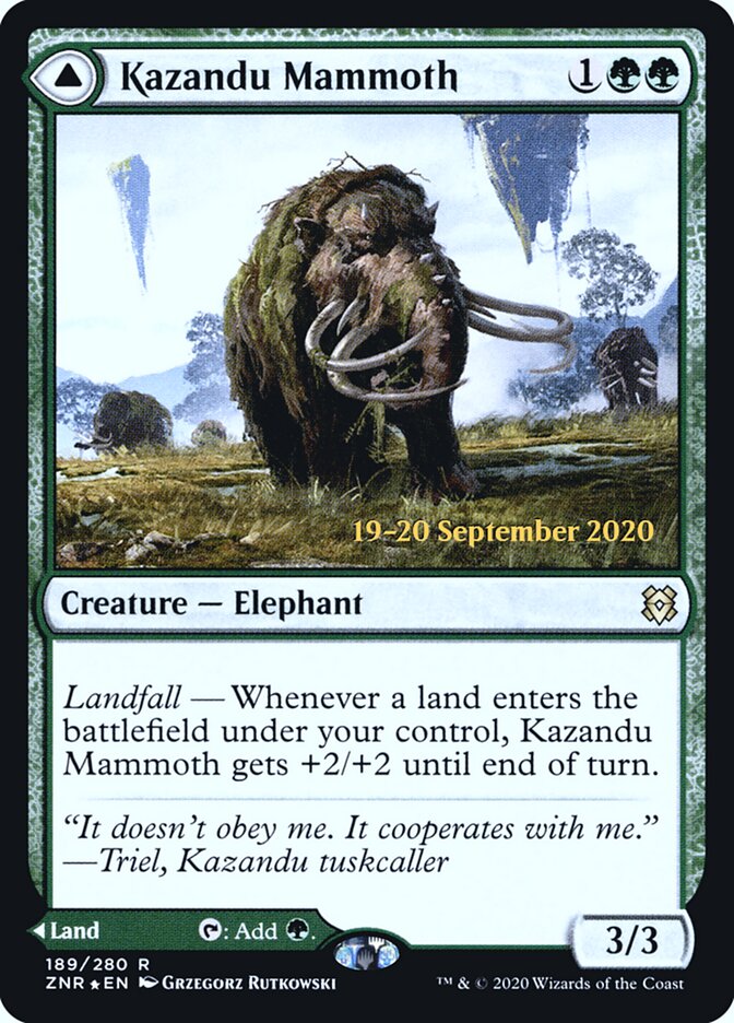 Kazandu Mammoth // Kazandu Valley card image