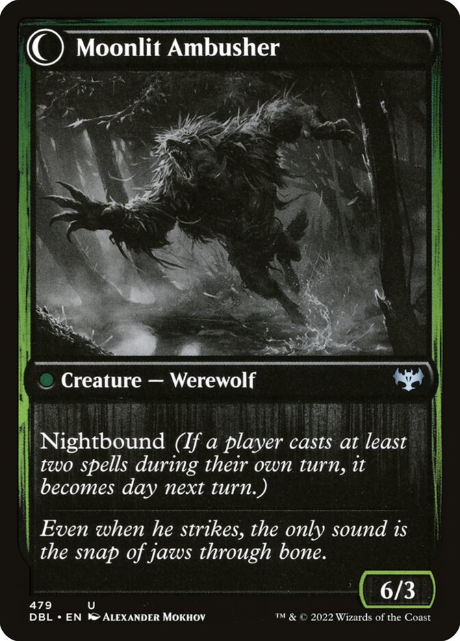 Oakshade Stalker // Moonlit Ambusher card image