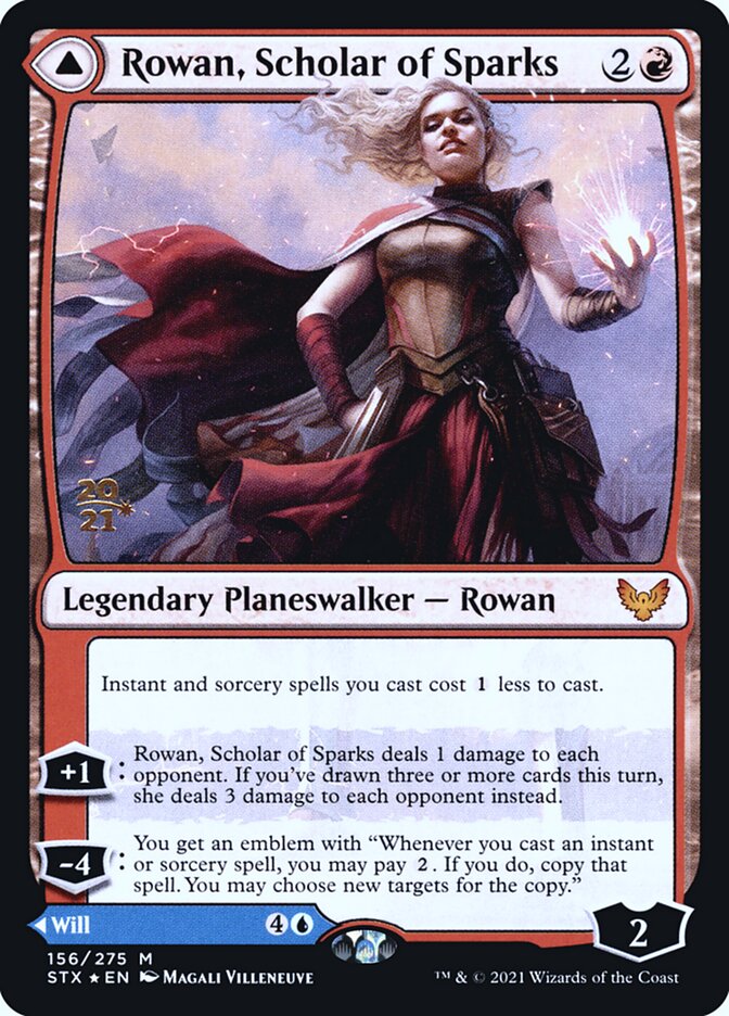Rowan, Scholar of Sparks // Will, Scholar of Frost card image