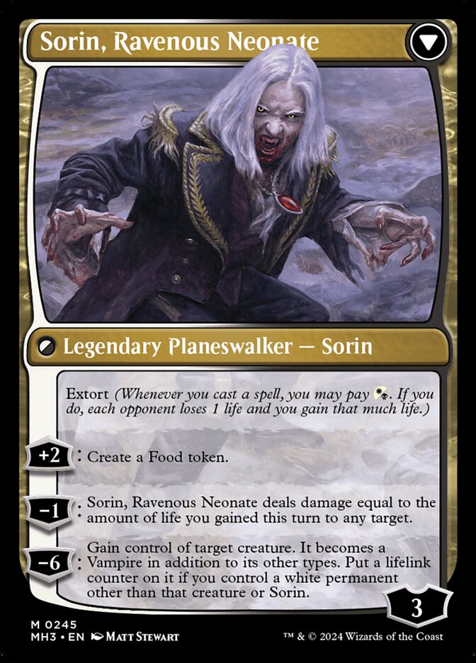 Sorin of House Markov // Sorin, Ravenous Neonate card image
