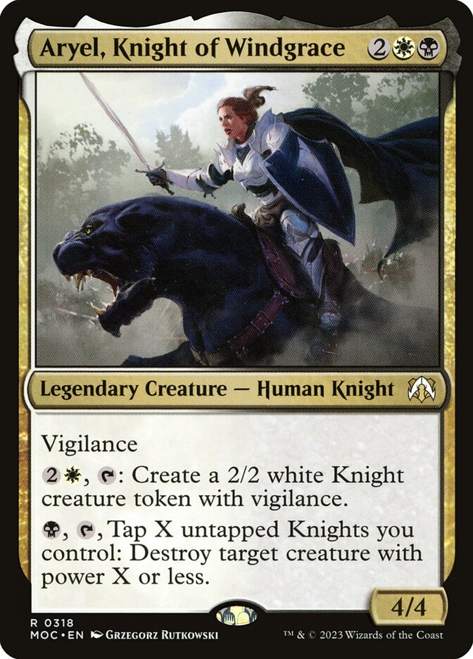 Aryel, Knight of Windgrace card image