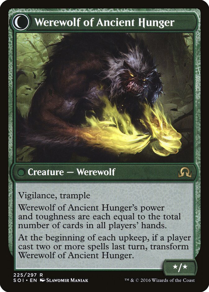 Sage of Ancient Lore // Werewolf of Ancient Hunger card image
