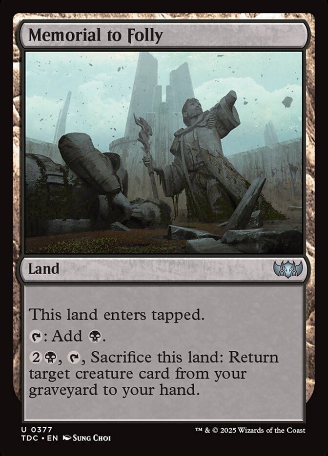 Memorial to Folly card image