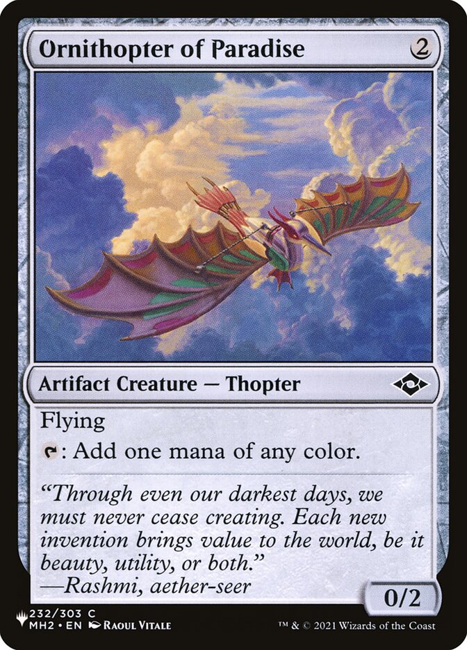 Ornithopter of Paradise card image
