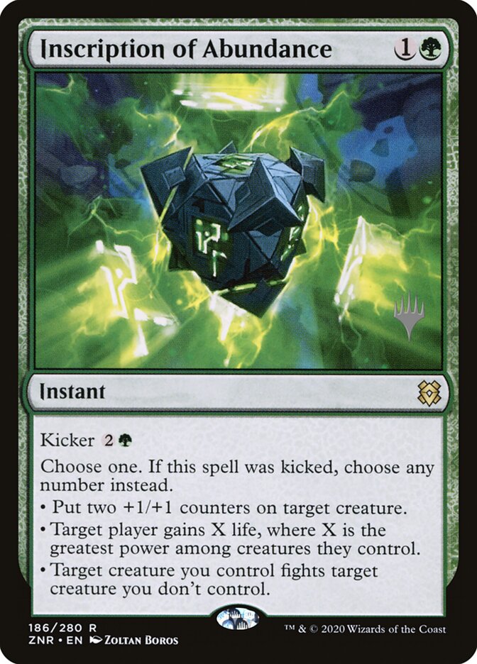 Inscription of Abundance card image