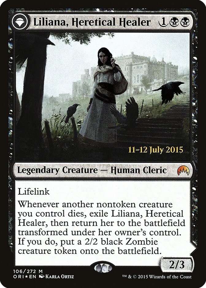 Liliana, Heretical Healer // Liliana, Defiant Necromancer card image
