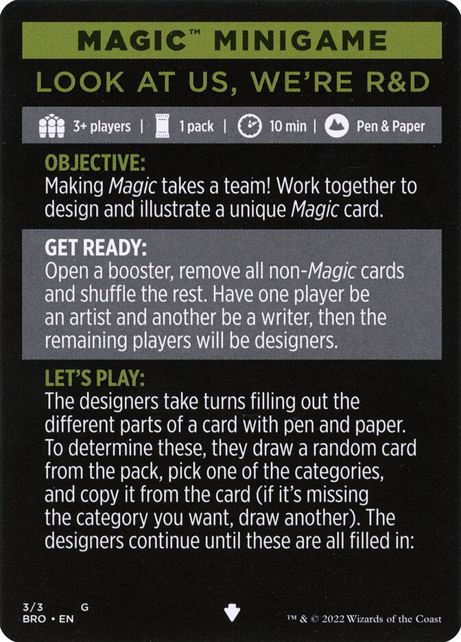 Look at Us, We're R&D // Look at Us, We're R&D (cont'd) card image