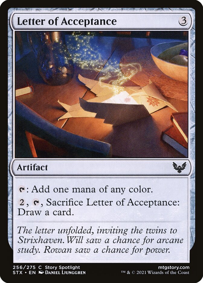 Letter of Acceptance card image