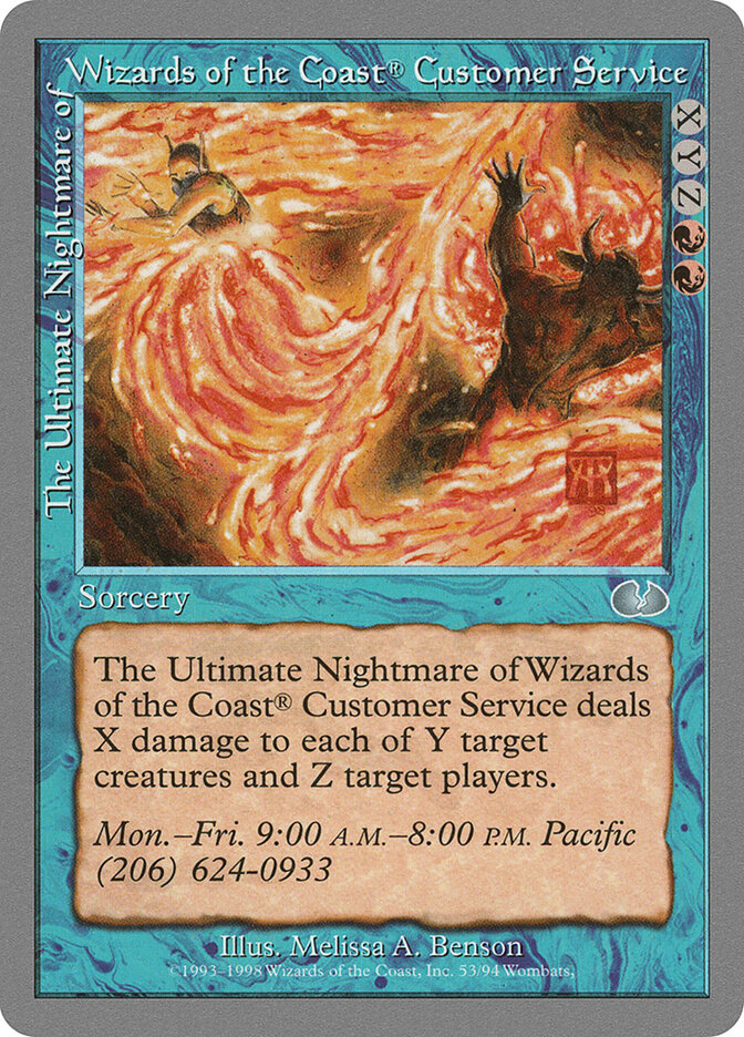 The Ultimate Nightmare of Wizards of the Coast® Customer Service card image