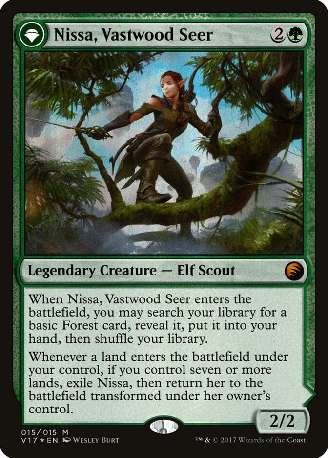Nissa, Vastwood Seer // Nissa, Sage Animist card image