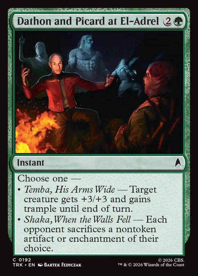 Dathon and Picard at El-Adrel card image