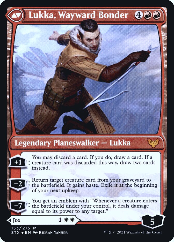 Mila, Crafty Companion // Lukka, Wayward Bonder card image
