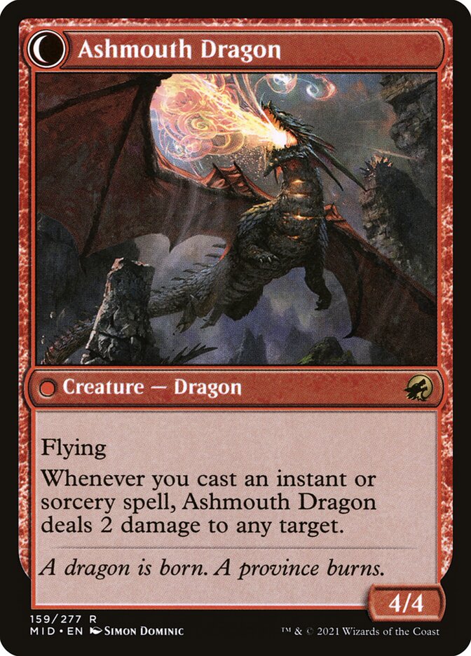 Smoldering Egg // Ashmouth Dragon card image