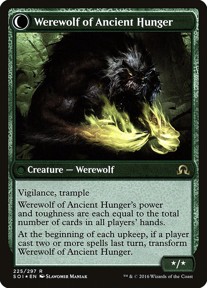 Sage of Ancient Lore // Werewolf of Ancient Hunger card image
