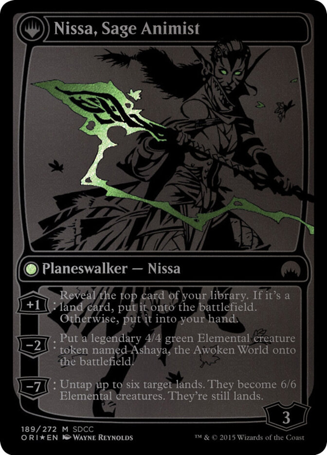 Nissa, Vastwood Seer // Nissa, Sage Animist card image