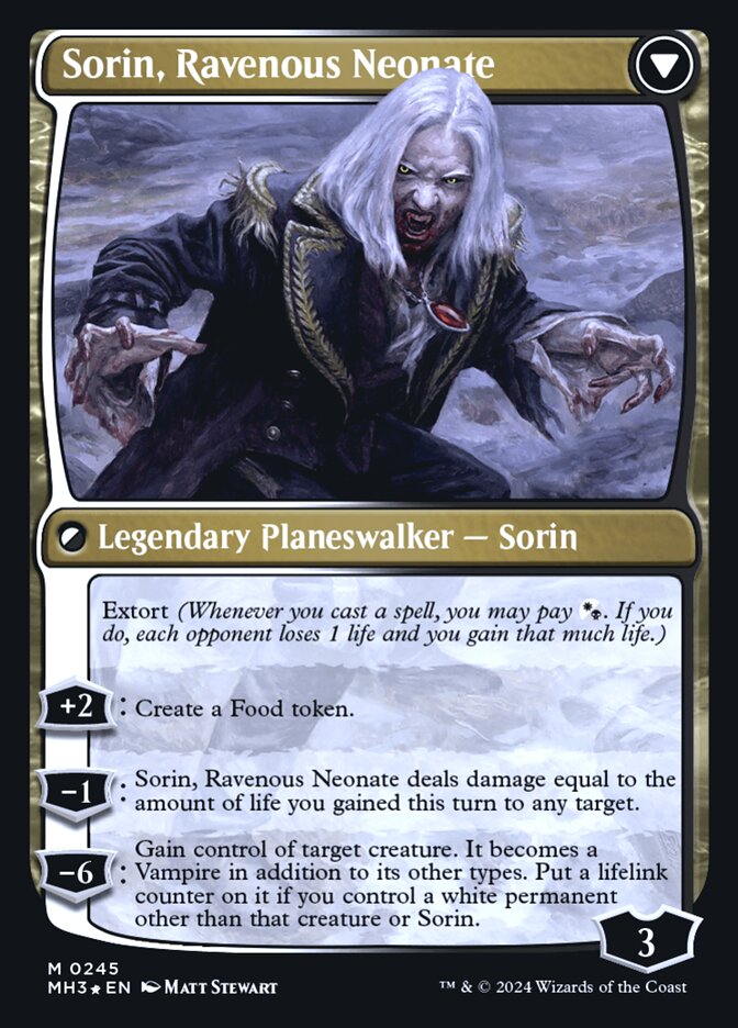 Sorin of House Markov // Sorin, Ravenous Neonate card image