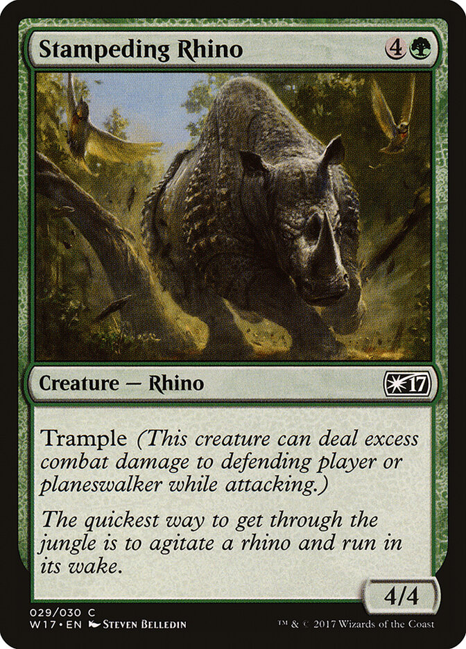 Stampeding Rhino card image
