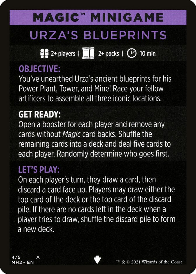 Urza's Blueprints (minigame) // Urza's Blueprints (cont'd) card image