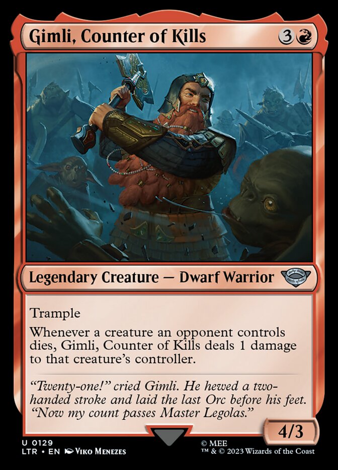 Gimli, Counter of Kills card image