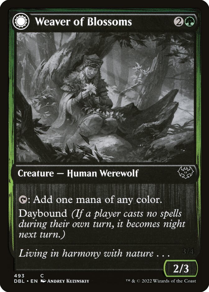 Weaver of Blossoms // Blossom-Clad Werewolf card image