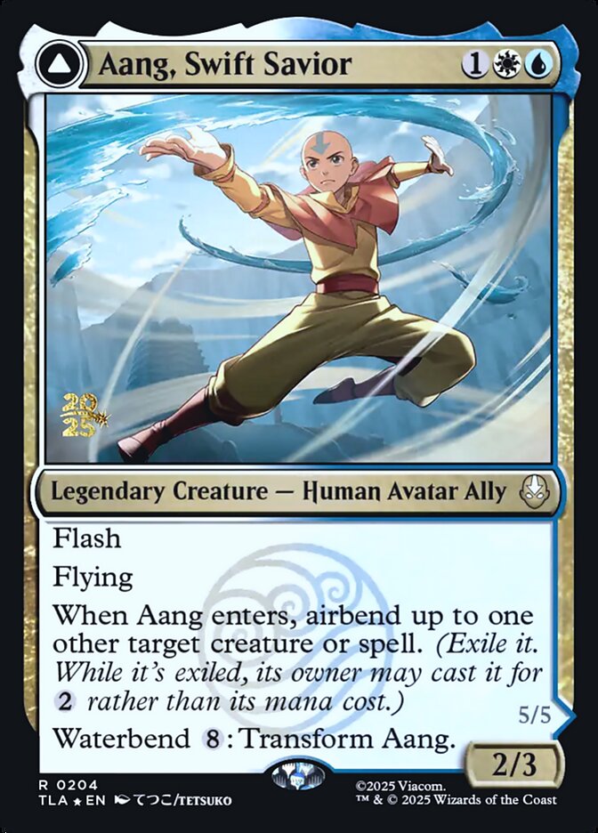 Aang, Swift Savior // Aang and La, Ocean's Fury card image