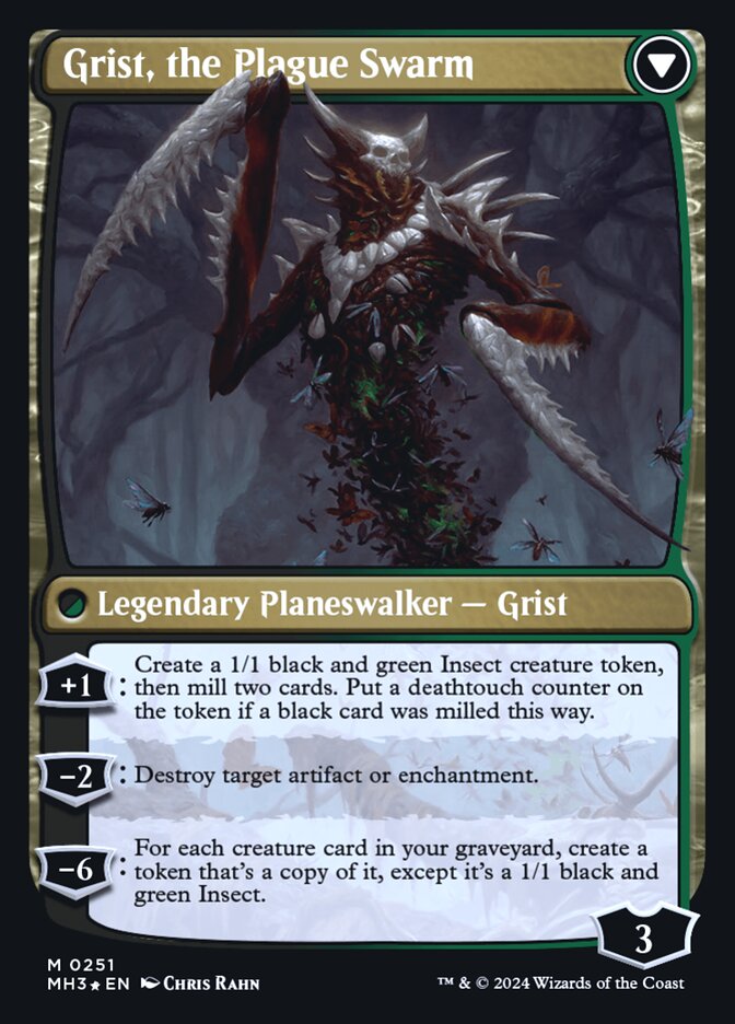 Grist, Voracious Larva // Grist, the Plague Swarm card image