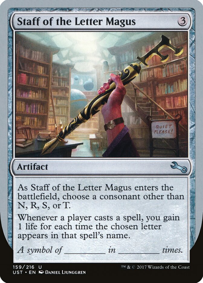 Staff of the Letter Magus card image