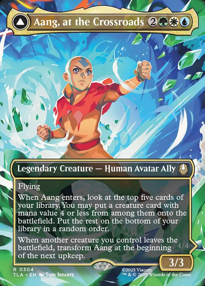 Aang, at the Crossroads // Aang, Destined Savior card image