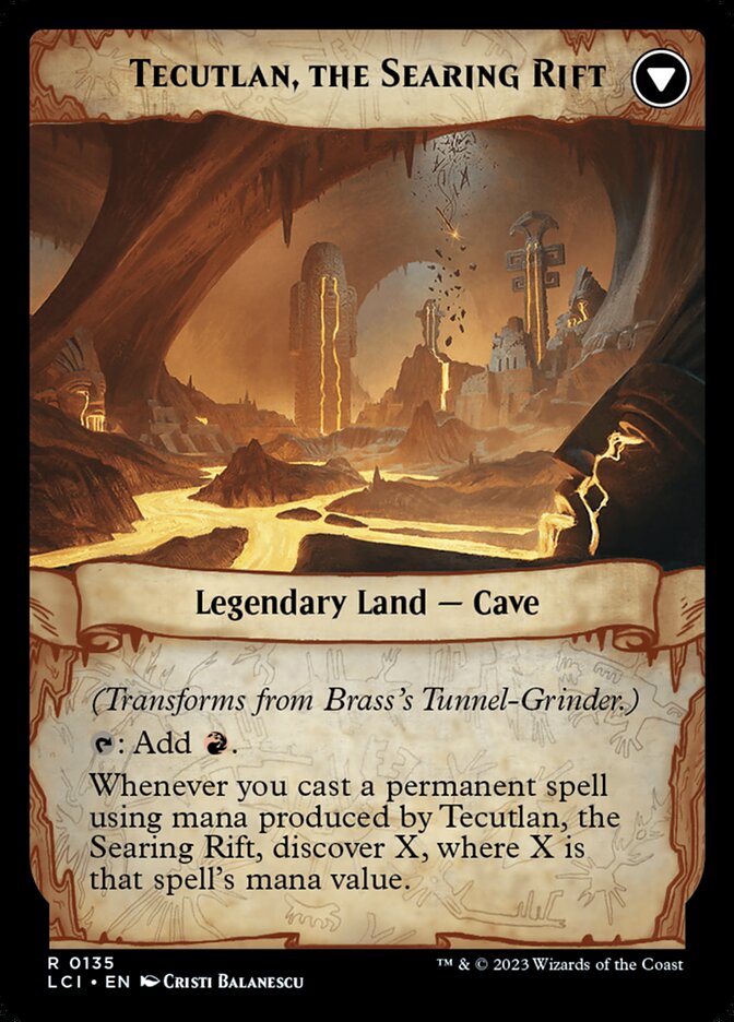 Brass's Tunnel-Grinder // Tecutlan, the Searing Rift card image