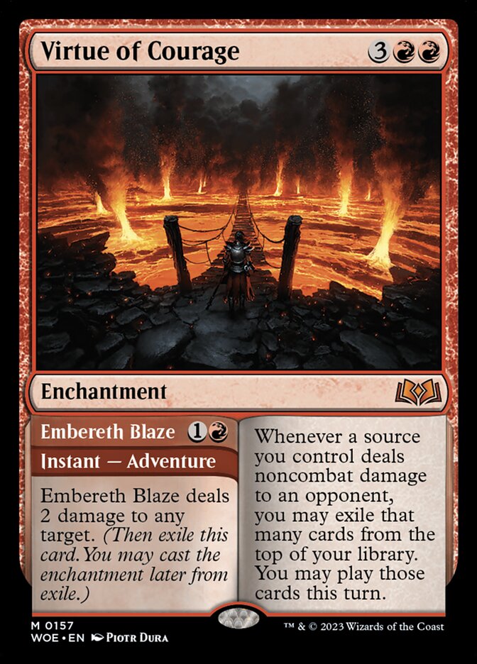 Virtue of Courage // Embereth Blaze card image