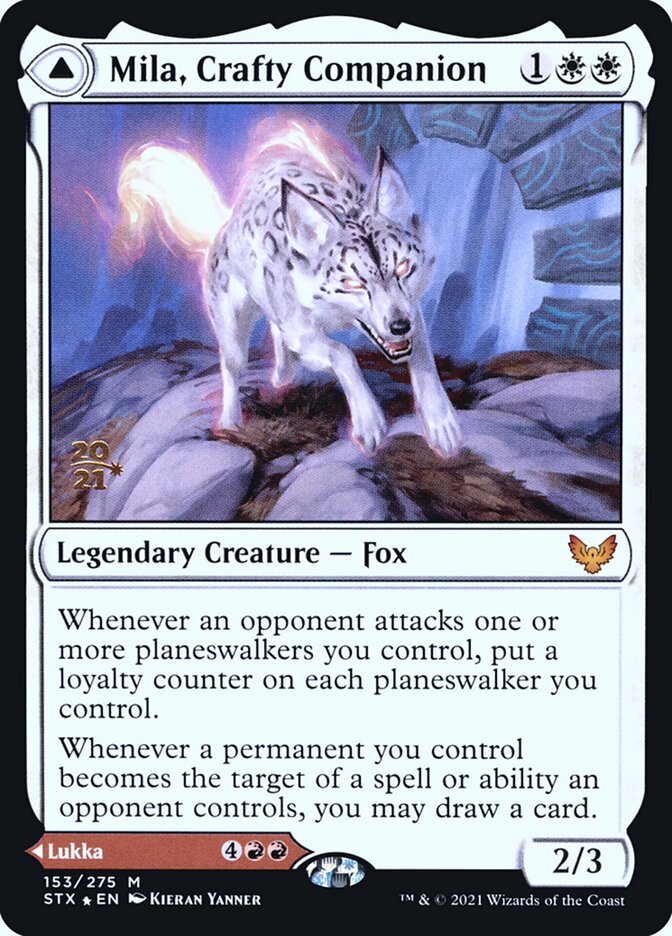 Mila, Crafty Companion // Lukka, Wayward Bonder card image