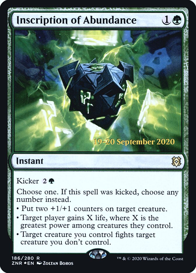 Inscription of Abundance card image