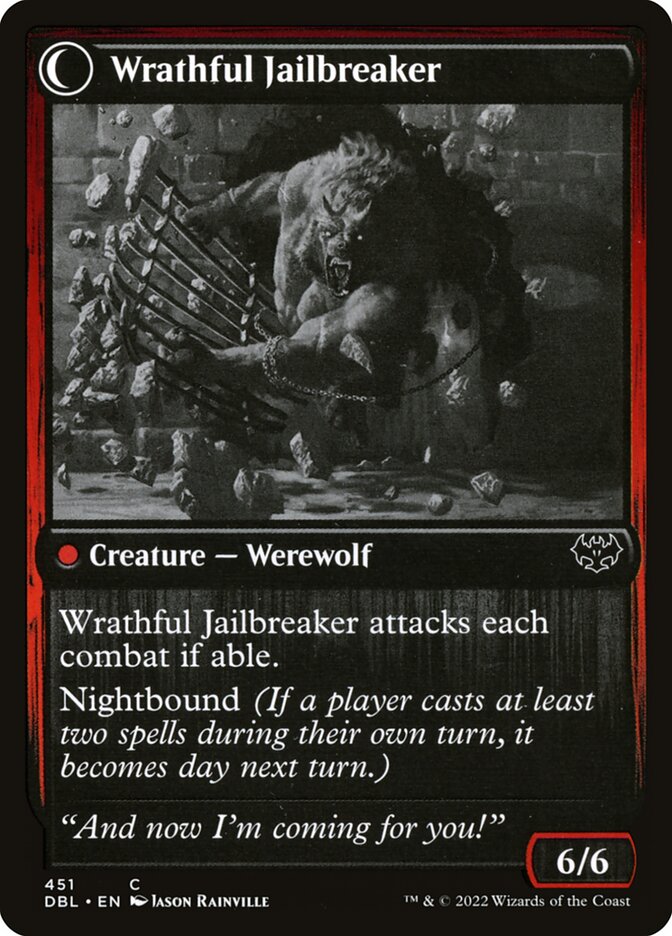 Weary Prisoner // Wrathful Jailbreaker card image