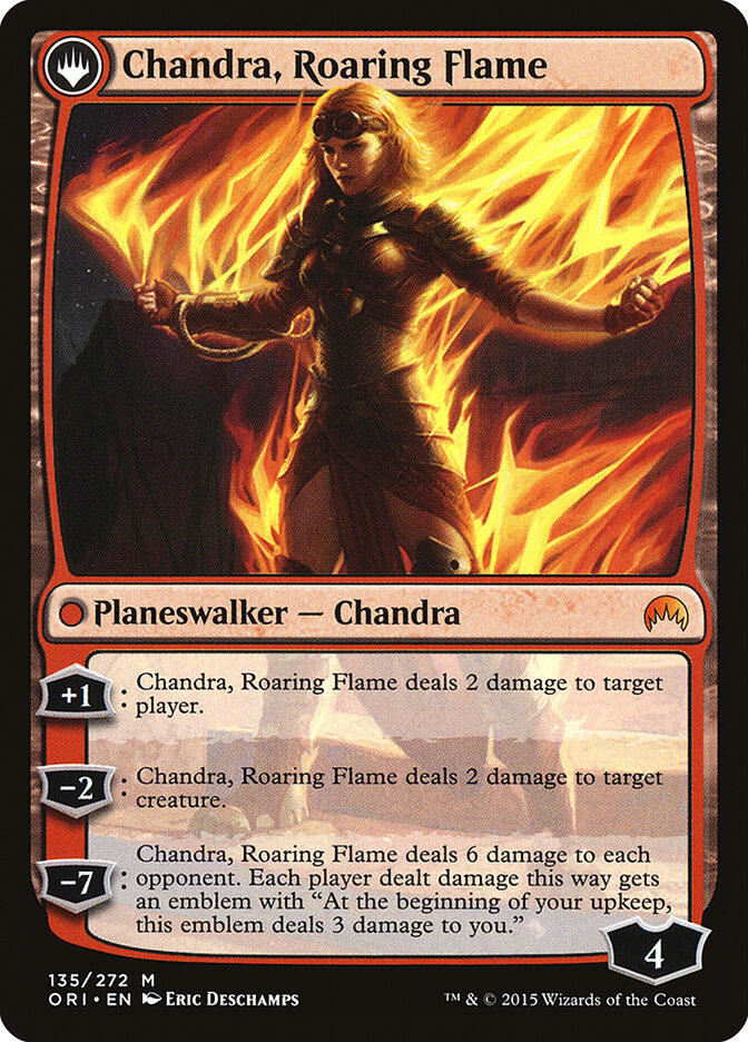Chandra, Fire of Kaladesh // Chandra, Roaring Flame card image