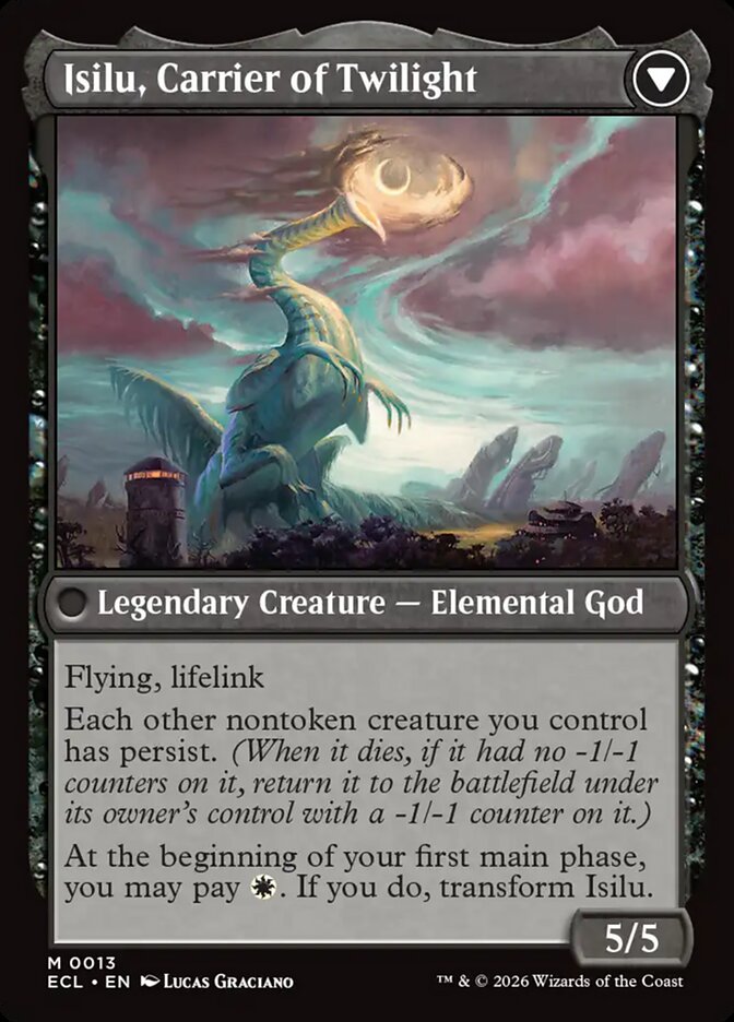 Eirdu, Carrier of Dawn // Isilu, Carrier of Twilight card image