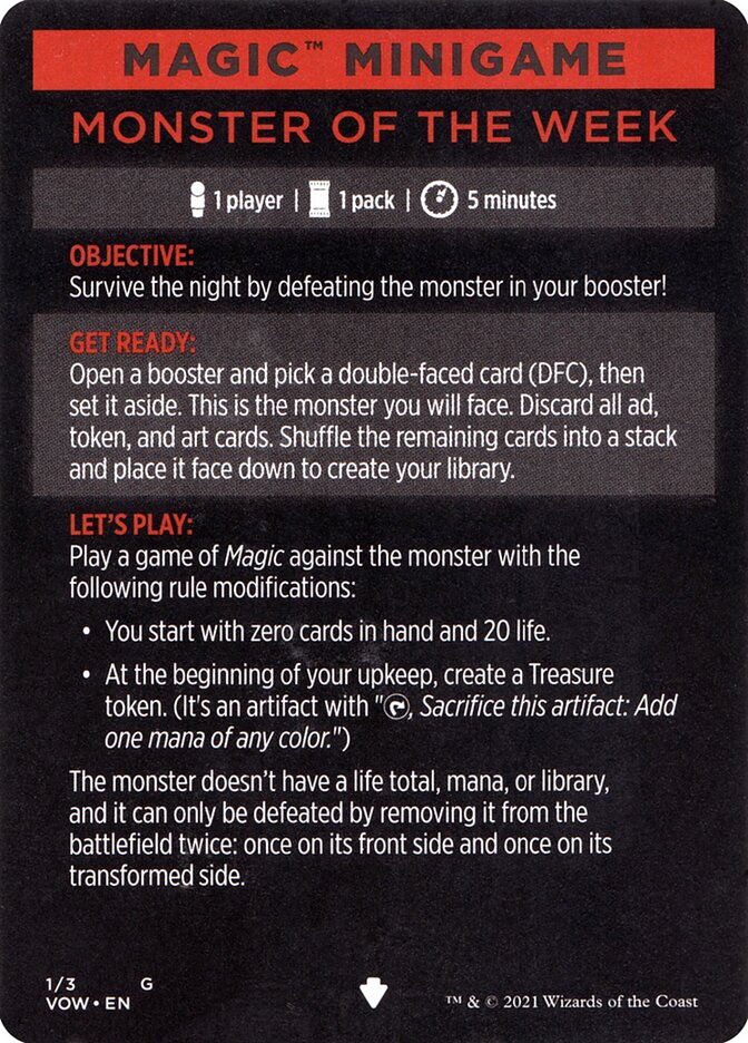 Monster of the Week // Monster of the Week (cont'd) card image