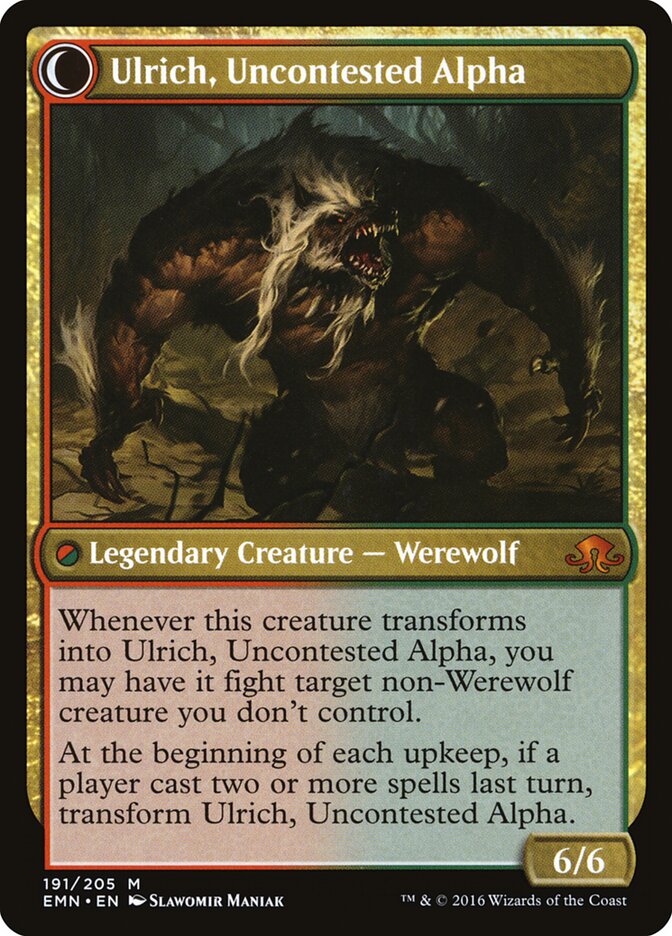 Ulrich of the Krallenhorde // Ulrich, Uncontested Alpha card image