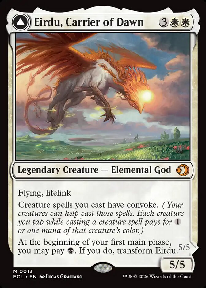 Eirdu, Carrier of Dawn // Isilu, Carrier of Twilight card image