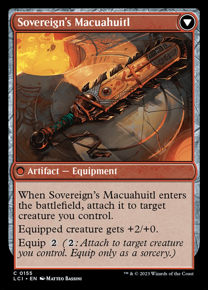 Idol of the Deep King // Sovereign's Macuahuitl card image