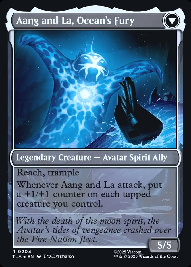 Aang, Swift Savior // Aang and La, Ocean's Fury card image