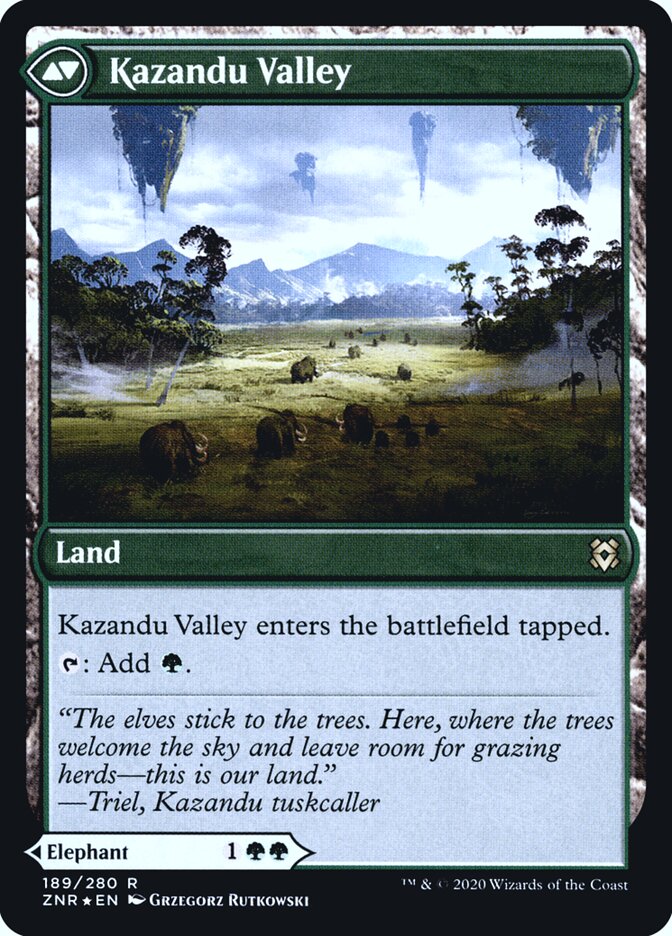 Kazandu Mammoth // Kazandu Valley card image