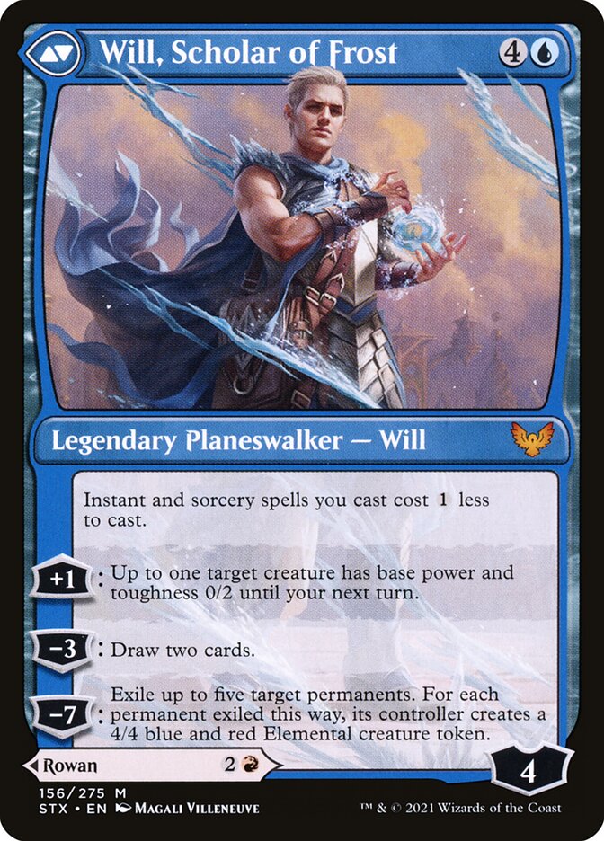 Rowan, Scholar of Sparks // Will, Scholar of Frost card image