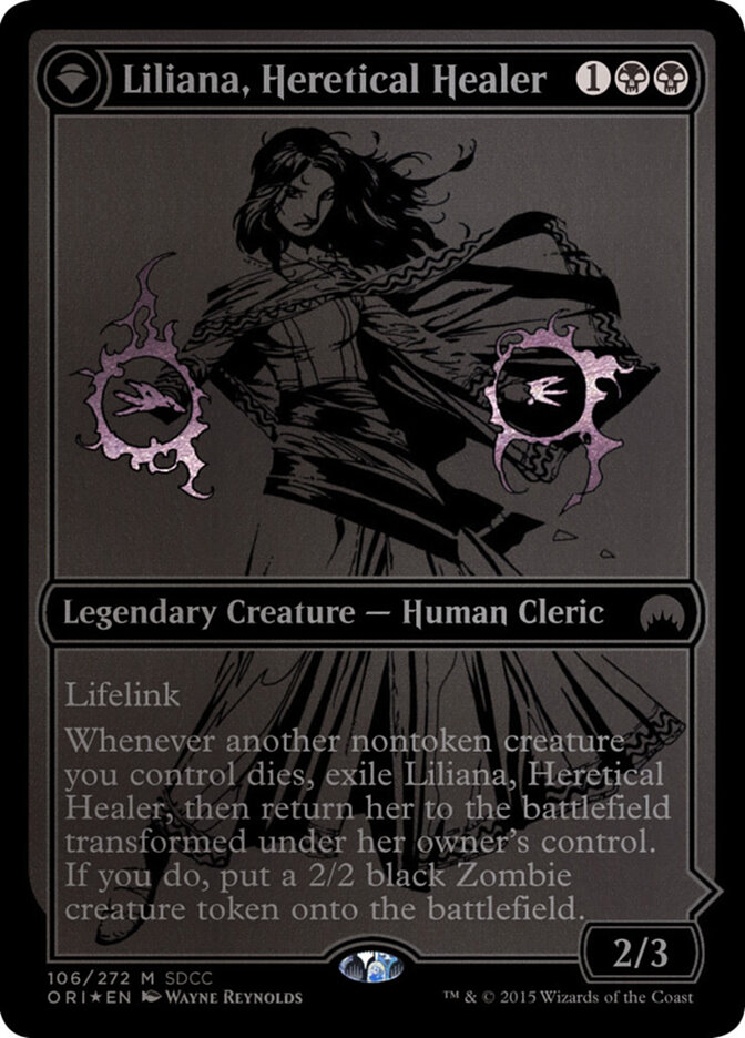 Liliana, Heretical Healer // Liliana, Defiant Necromancer card image